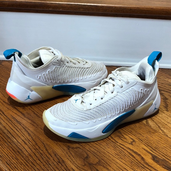 AIR JORDAN LUKA 1 SIZE 8 “LEGEND OF 7” WHITE SILVER TURQUOISE